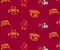 Sykel Enterprises-Iowa State University Fleece Fabric-Iowa State Cyclones All Over Fleece Blanket Fabric-Sold by the yard
